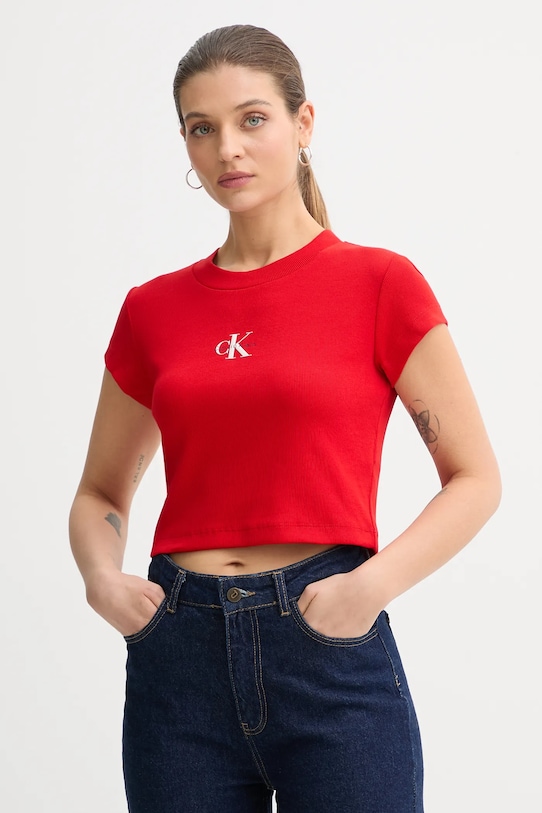 Calvin Klein Jeans t-shirt czerwony LV047AB802
