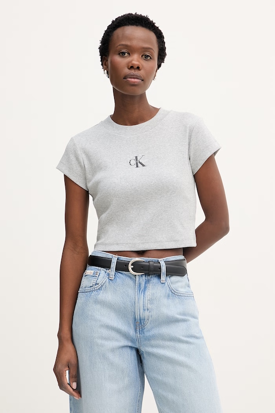 Calvin Klein Jeans tričko dámske sivá LV047AB802