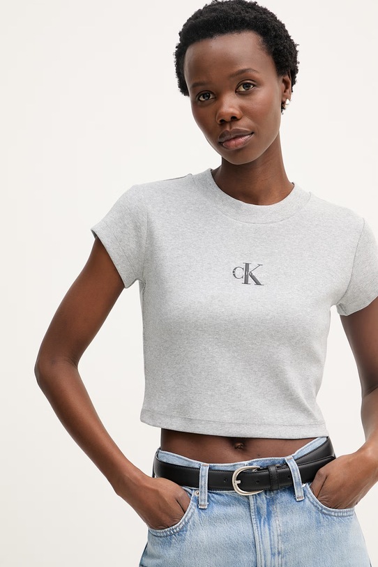 Calvin Klein Jeans t-shirt damski szary LV047AB802