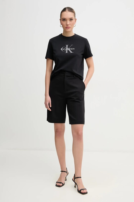 Calvin Klein Jeans t-shirt bawełniany LV047B864G czarny SS25