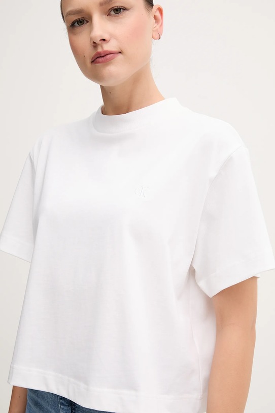 Calvin Klein Jeans t-shirt bawełniany biały LV047AB811