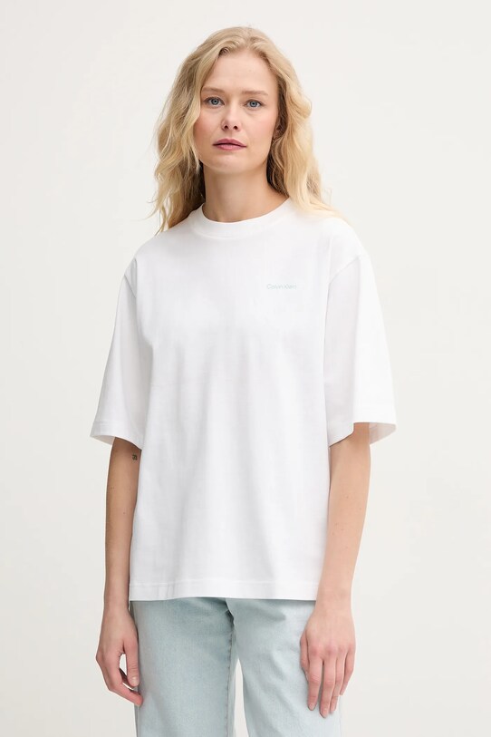 Одяг Бавовняна футболка Calvin Klein Jeans LV047AB813 білий