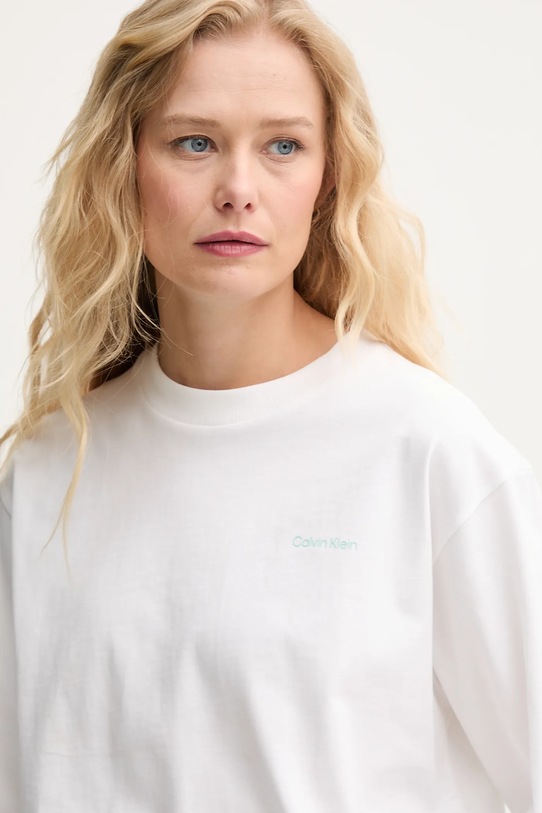 Calvin Klein Jeans t-shirt bawełniany biały LV047AB813
