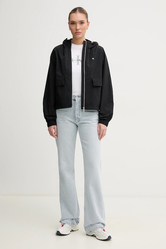 Calvin Klein Jeans tricou din bumbac LV047B863G alb SS25