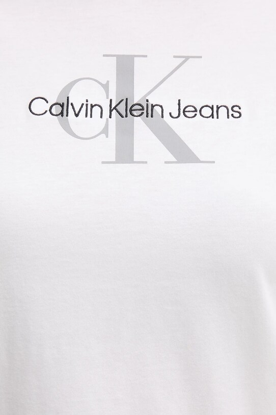 Bavlněné tričko Calvin Klein Jeans LV047B863G bílá