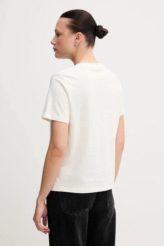 Памучна тениска Calvin Klein Jeans LV047B863G бежов SS25