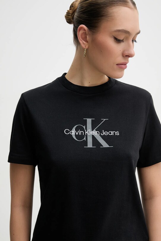 Хлопковая футболка Calvin Klein Jeans чёрный LV047B863G