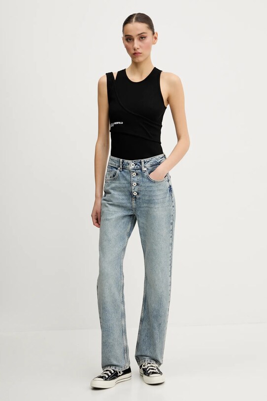 Karl Lagerfeld Jeans top A2W17022 negru SS25
