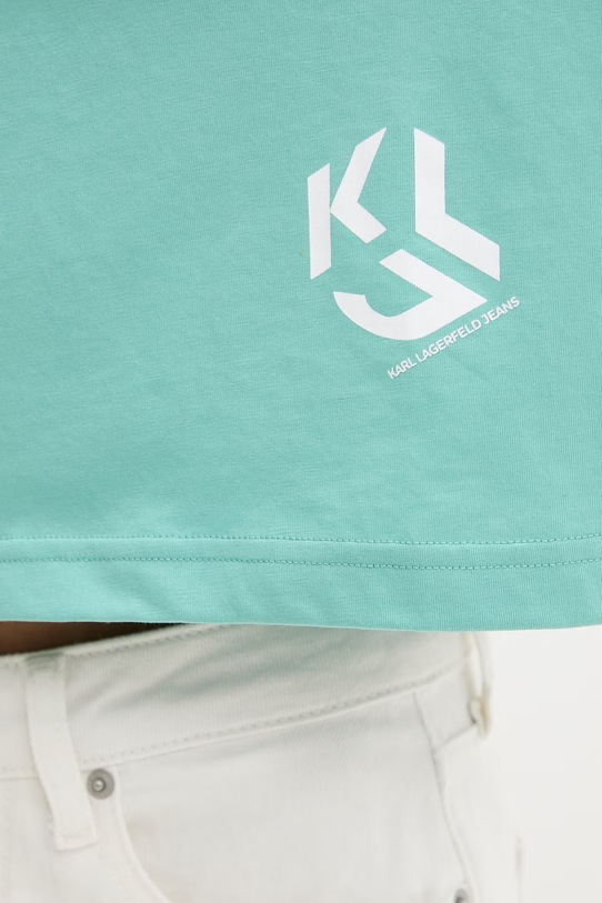 Μπλουζάκι Karl Lagerfeld Jeans A2W17076 τιρκουάζ