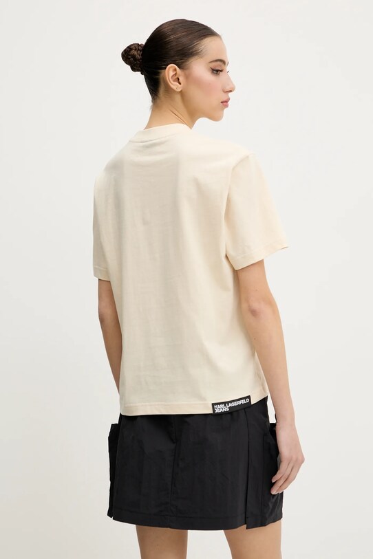 Îmbrăcăminte Karl Lagerfeld Jeans tricou din bumbac A2W17077 bej