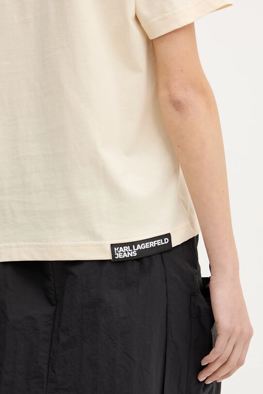 Karl Lagerfeld Jeans tricou din bumbac A2W17077 bej