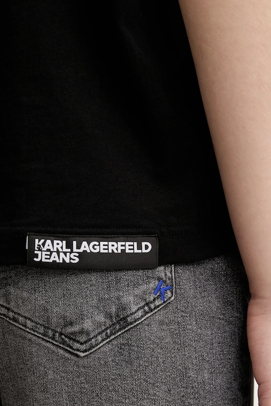 Karl Lagerfeld Jeans tricou din bumbac A2W17077 negru