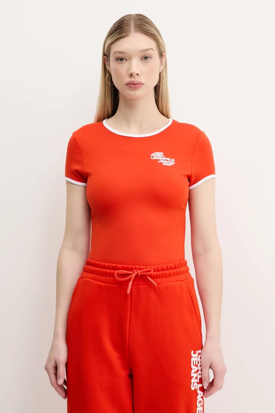 Karl Lagerfeld Jeans tricou print portocaliu A2W17098