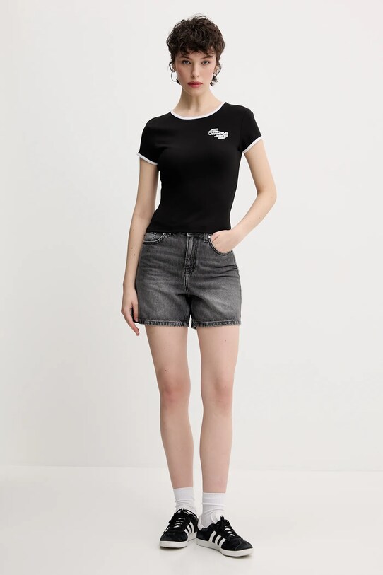 Karl Lagerfeld Jeans tricou A2W17098 negru SS25
