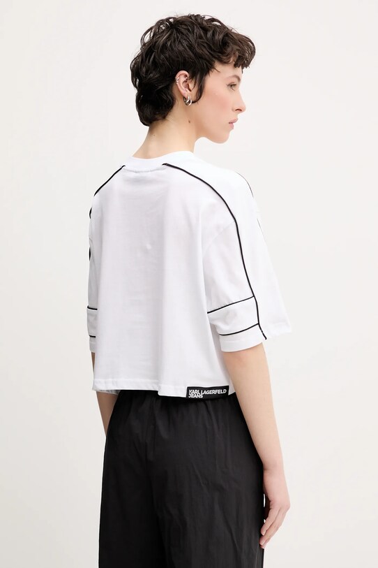 Îmbrăcăminte Karl Lagerfeld Jeans tricou din bumbac A2W17028 alb