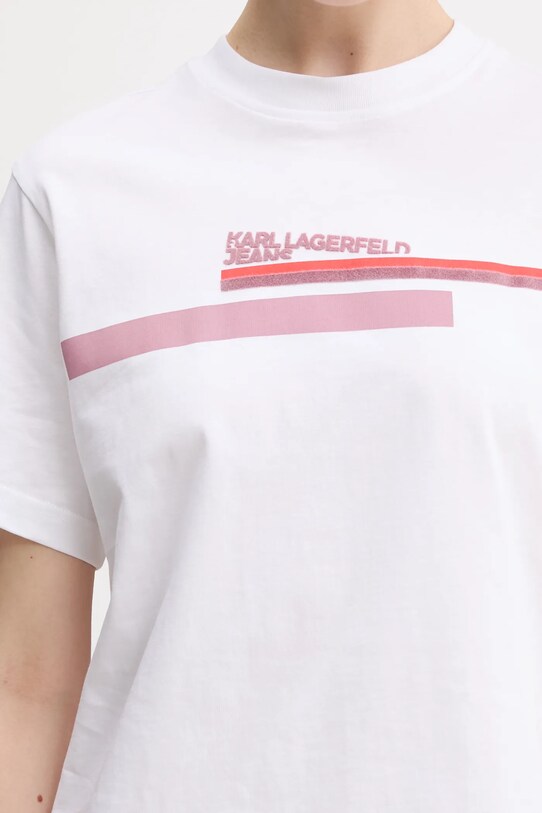 Bavlnené tričko Karl Lagerfeld Jeans biela A2W17032