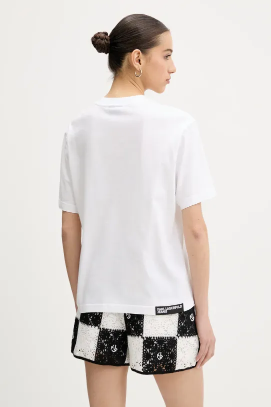 Odzież Karl Lagerfeld Jeans t-shirt bawełniany A2W17096 biały