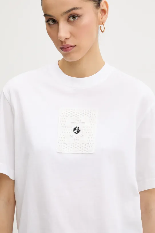 Karl Lagerfeld Jeans t-shirt bawełniany biały A2W17096