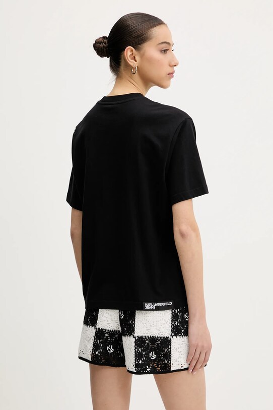 Дрехи Памучна тениска Karl Lagerfeld Jeans A2W17096 черен