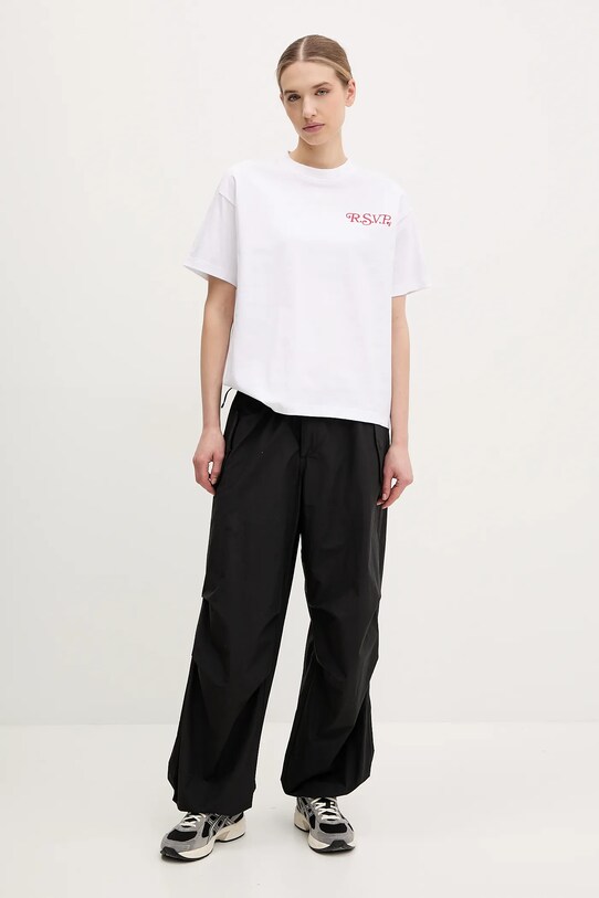 Fila t-shirt bawełniany Leffinge FAW1029 biały SS25