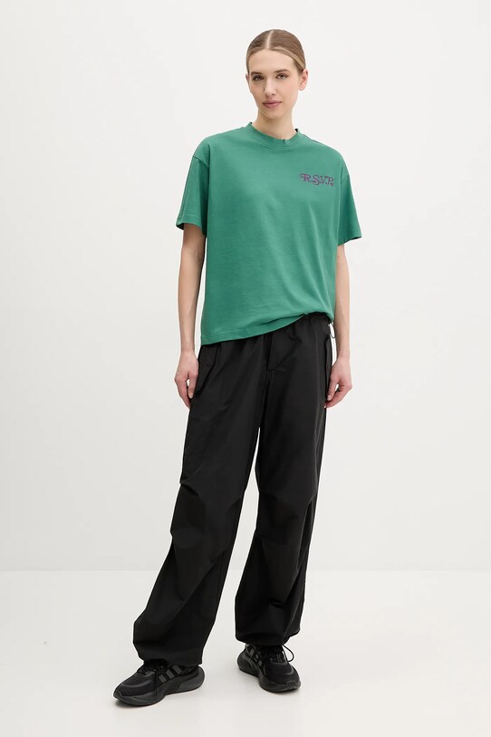 Fila t-shirt bawełniany Leffinge FAW1029 zielony SS25