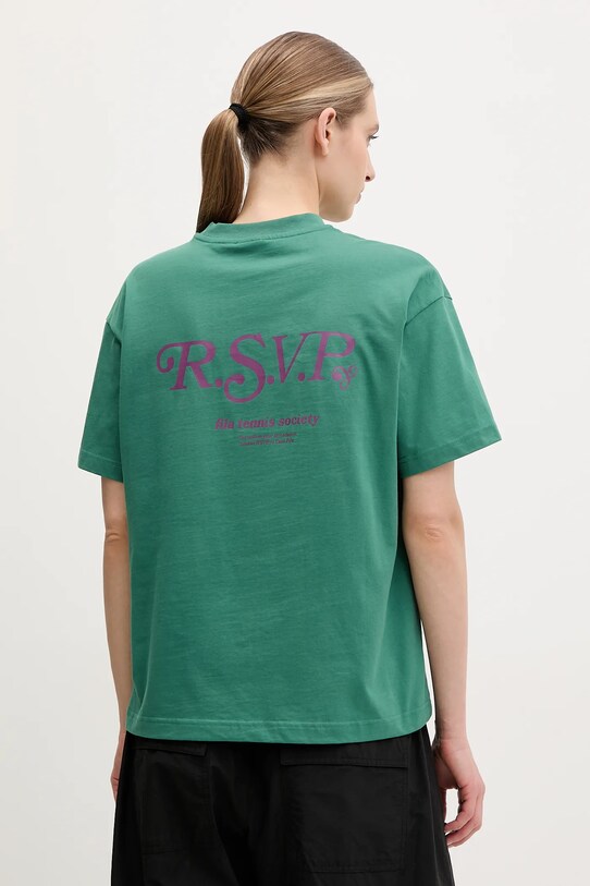Odzież Fila t-shirt bawełniany Leffinge FAW1029 zielony
