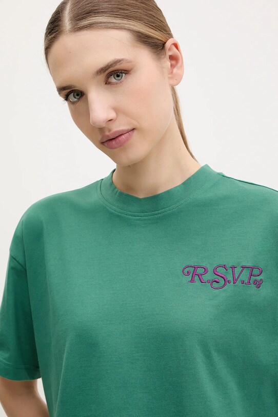 Fila t-shirt bawełniany Leffinge zielony FAW1029