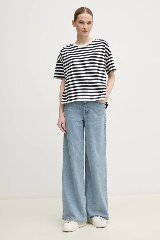 Barbour t-shirt in cotone Adria LML0893NY73 blu navy SS25