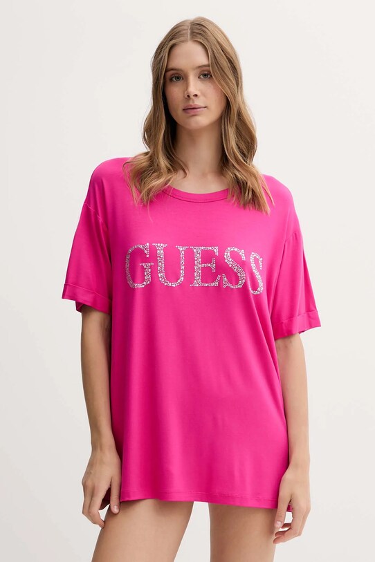 Guess t-shirt E5GI07.K68D2 różowy SS25