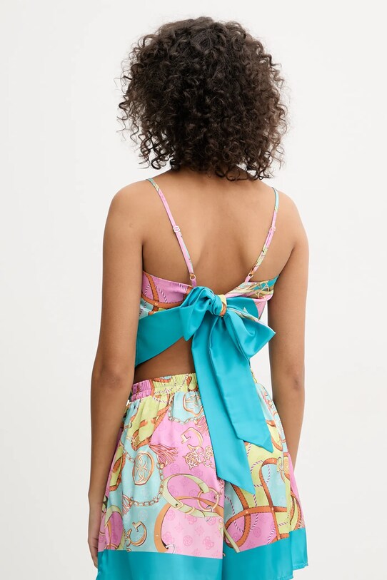 Odzież Guess top plażowy E5GH02.WH4V0 turkusowy