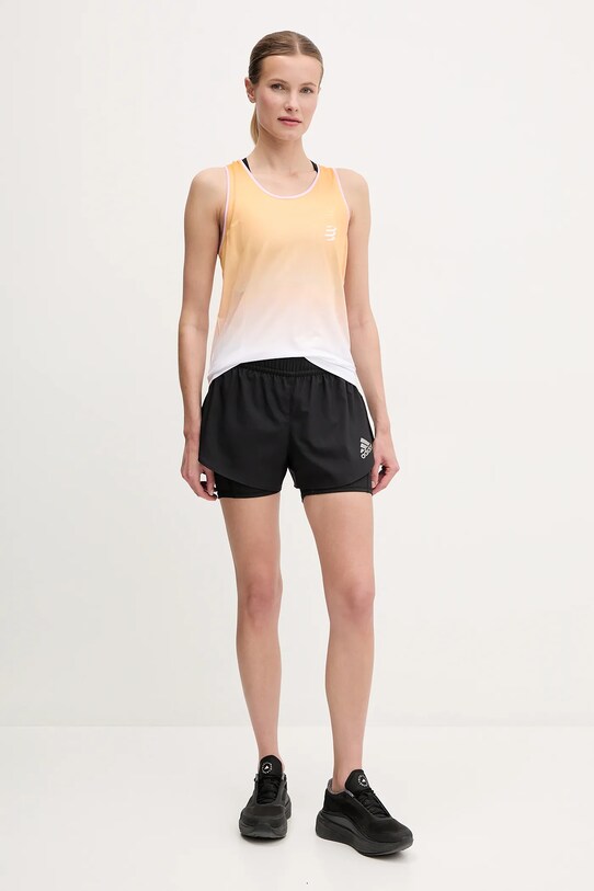 Compressport top do biegania Singlet ATSW744 beżowy SS25