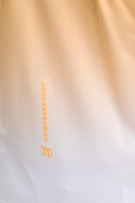 Compressport top do biegania Singlet ATSW744 beżowy