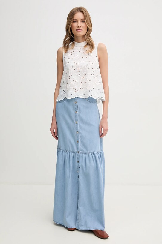Gaudi top in cotone 511BD45021 bianco SS25