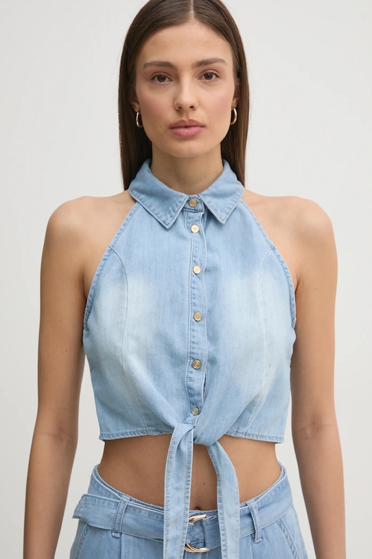 Riflová blúzka Gaudi modrá 511BD46003