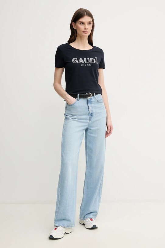 Gaudi t-shirt 511BD64021 granatowy SS25