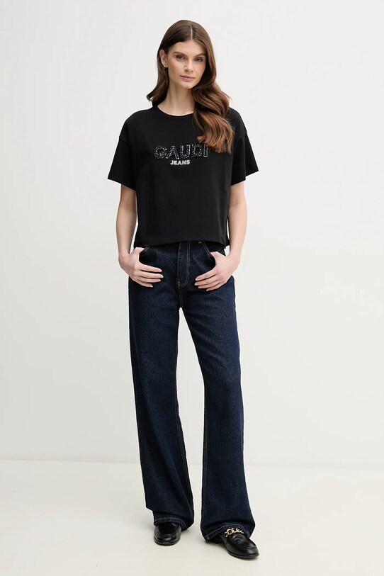 Gaudi t-shirt 511BD64030 czarny SS25
