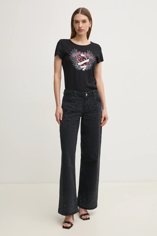 Футболка Morgan DREBEL DREBEL чорний SS25