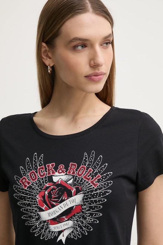 Kratka majica Morgan DREBEL črna DREBEL