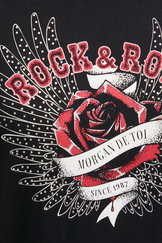 Kratka majica Morgan DREBEL DREBEL črna