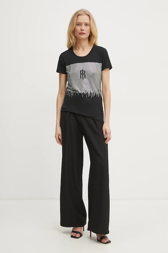 Fracomina tricou FP25ST3002J449N4 negru SS25