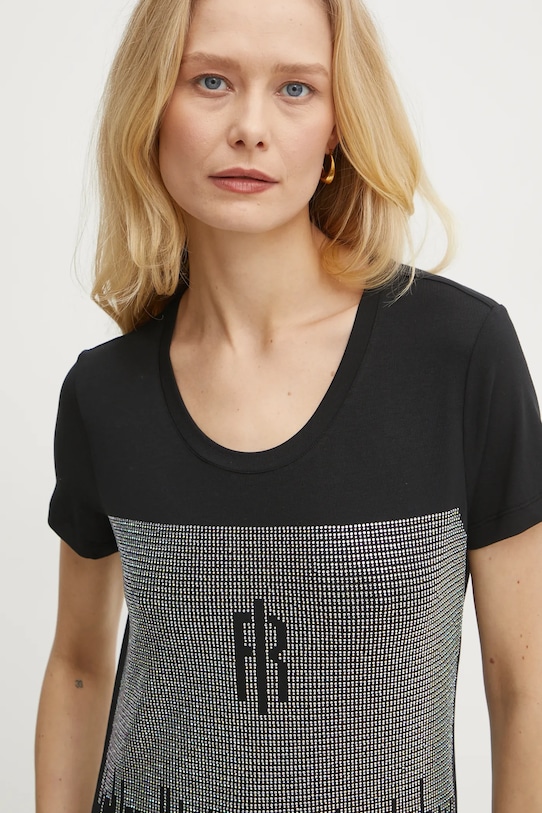 Fracomina tricou negru FP25ST3002J449N4