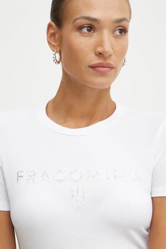 Fracomina tricou alb FP25ST3011J449N5
