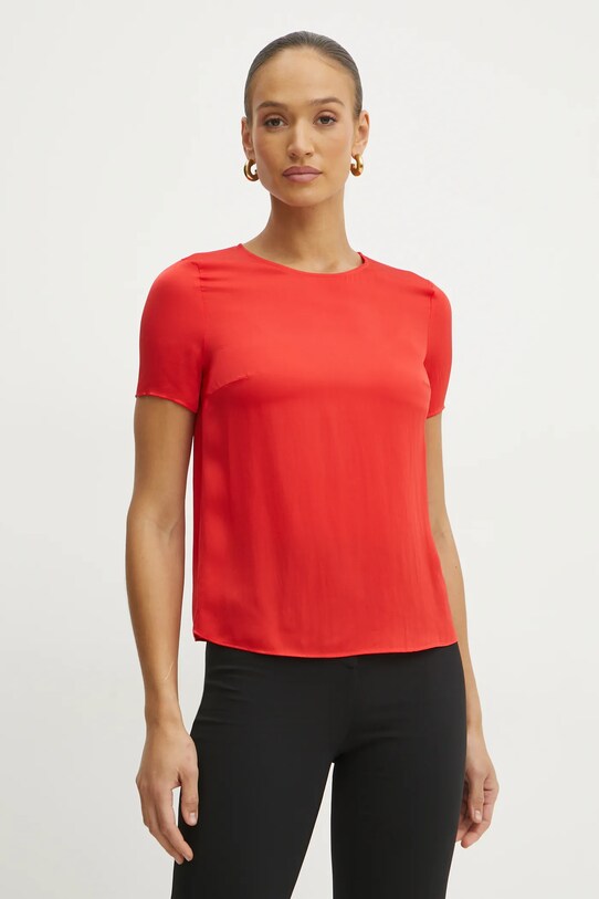 Шовкова блузка Fracomina casual червоний FR25ST1032W77401