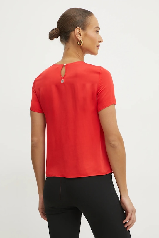 Ρούχα Μεταξωτή μπλούζα Fracomina FR25ST1032W77401 κόκκινο