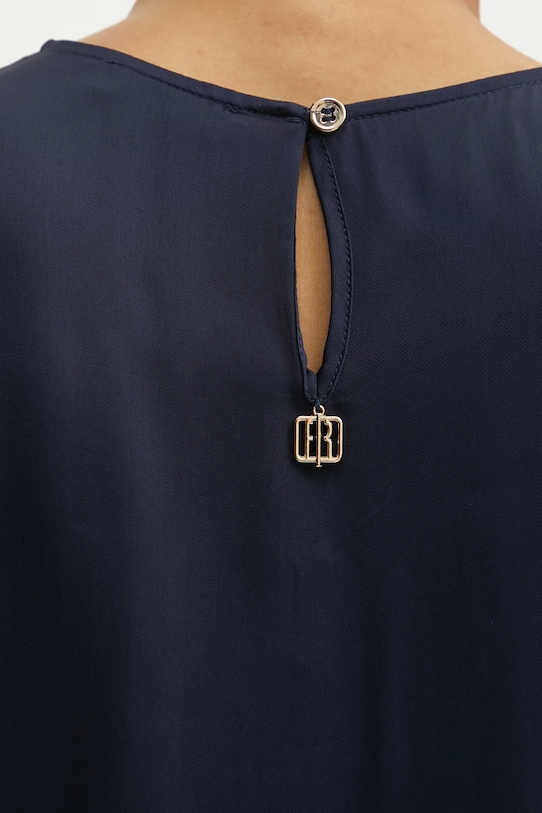 Fracomina maglietta in seta FR25ST1032W77401 blu navy
