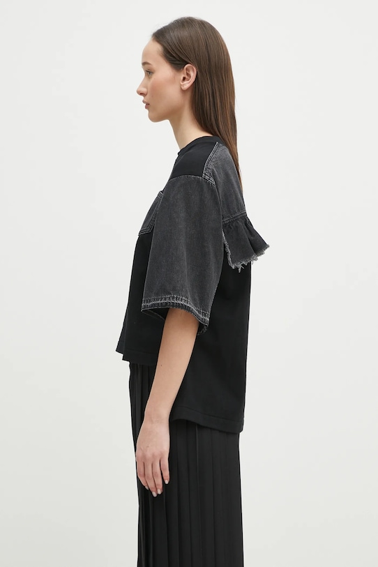 Pamučna majica Undercover T-Shirt UP1E1811 crna SS25