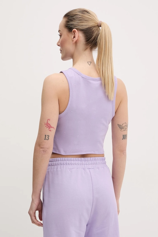 Îmbrăcăminte Guess top din bumbac PRIMULA V5GI01.I3Z14 violet