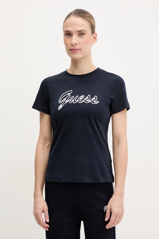 Guess t-shirt bawełniany regular granatowy V5GI02.K9RM1