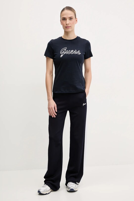 Guess t-shirt bawełniany V5GI02.K9RM1 granatowy SS25