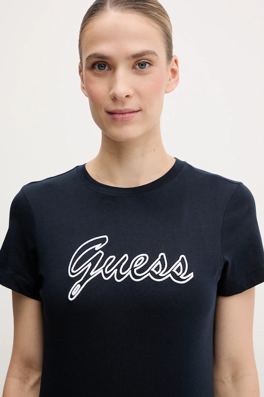 Guess t-shirt bawełniany granatowy V5GI02.K9RM1